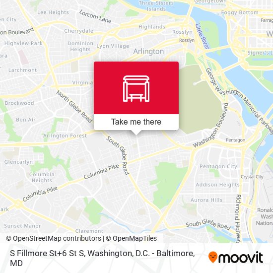 Mapa de S Fillmore St+6 St S