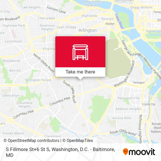 S Fillmore St+6 St S map