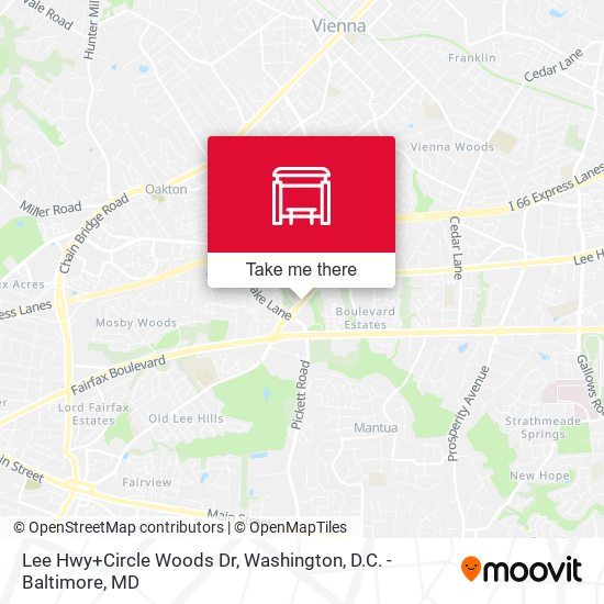 Mapa de Lee Hwy+Circle Woods Dr