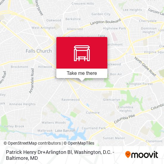 Mapa de Patrick Henry Dr+Arlington Bl