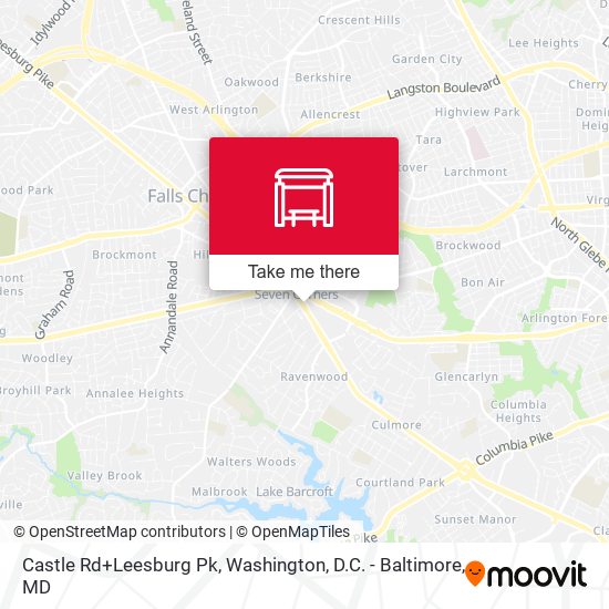 Mapa de Castle Rd+Leesburg Pk