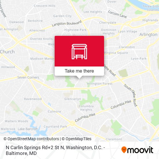 N Carlin Springs Rd+2 St N map