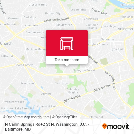 N Carlin Springs Rd+2 St N map