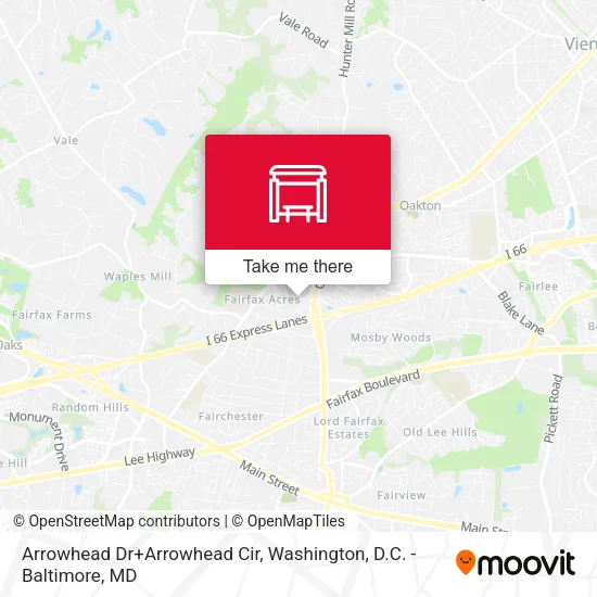 Mapa de Arrowhead Dr+Arrowhead Cir