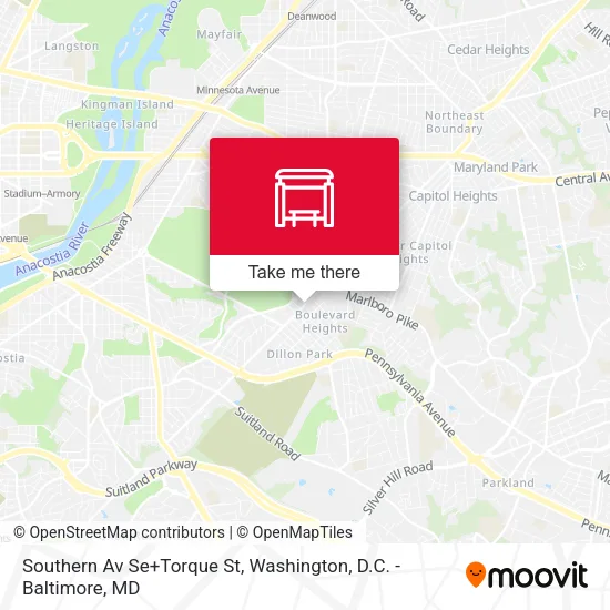 Southern Av Se+Torque St map
