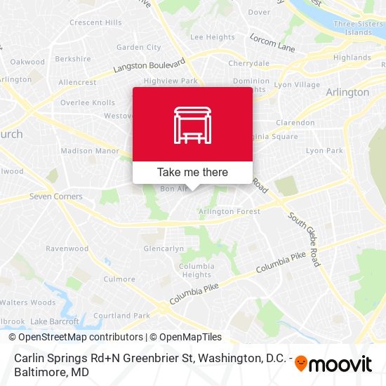 Carlin Springs Rd+N Greenbrier St map