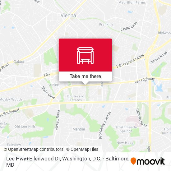 Lee Hwy+Ellenwood Dr map