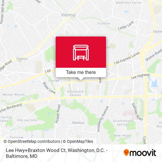 Lee Hwy+Braxton Wood Ct map