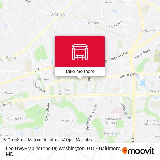 Lee Hwy+Mainstone Dr map