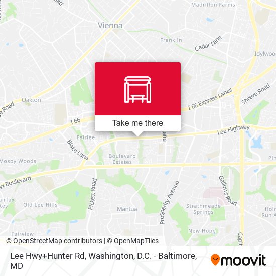 Lee Hwy+Hunter Rd map