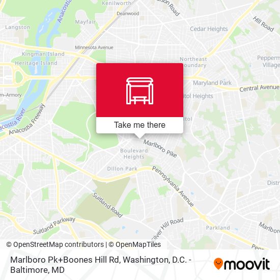 Marlboro Pk+Boones Hill Rd map