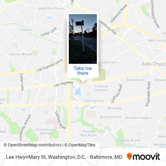 Lee Hwy+Mary St map