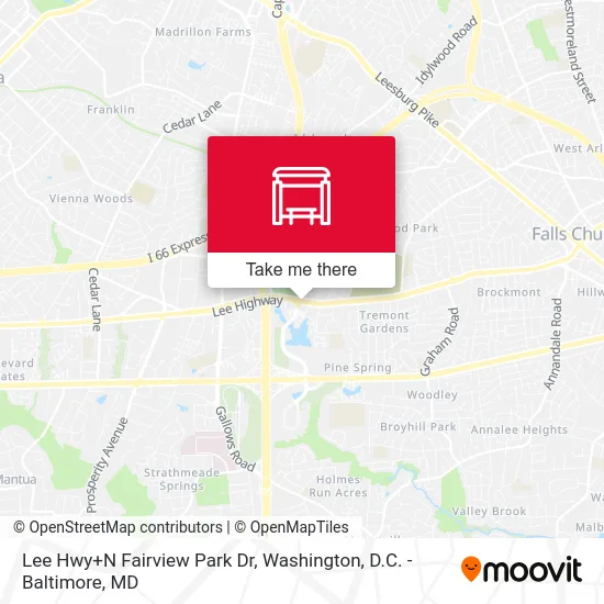 Lee Hwy+N Fairview Park Dr map