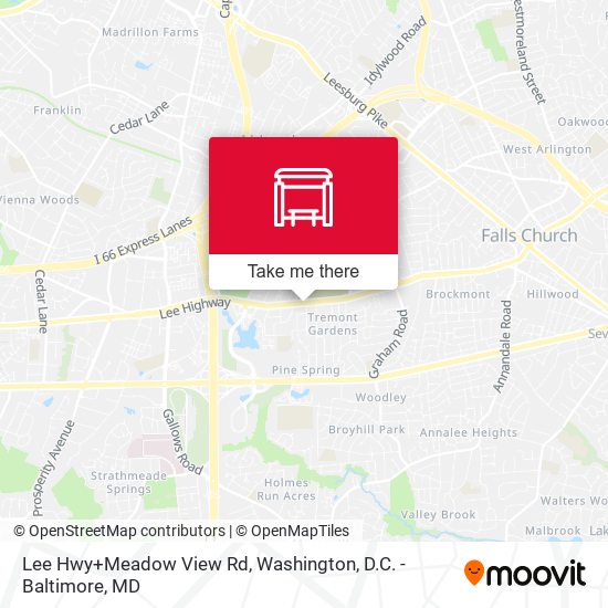 Lee Hwy+Meadow View Rd map