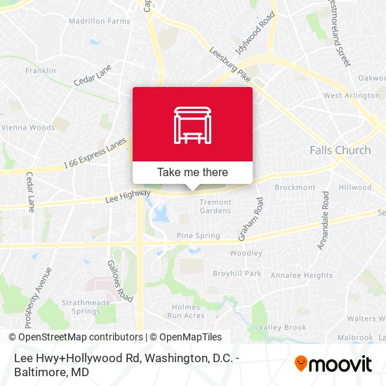 Mapa de Lee Hwy+Hollywood Rd