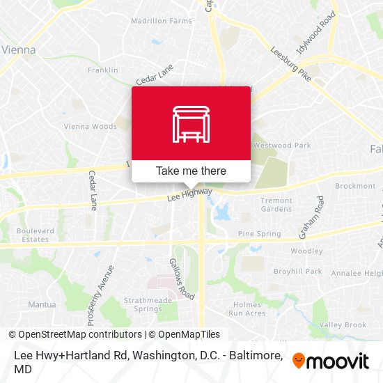 Lee Hwy+Hartland Rd map