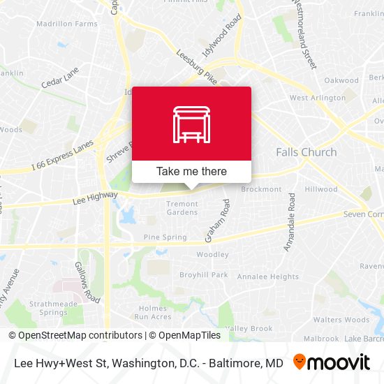 Lee Hwy+West St map