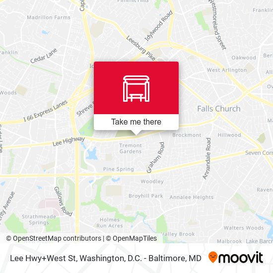 Lee Hwy+West St map