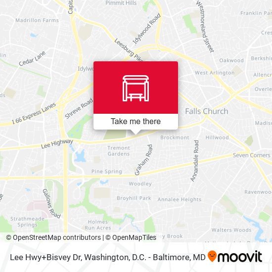 Lee Hwy+Bisvey Dr map
