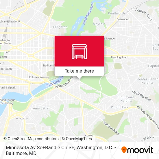 Minnesota Av Se+Randle Cir SE map