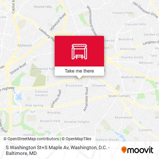Mapa de S Washington St+S Maple Av