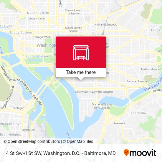 4 St Sw+I St SW map