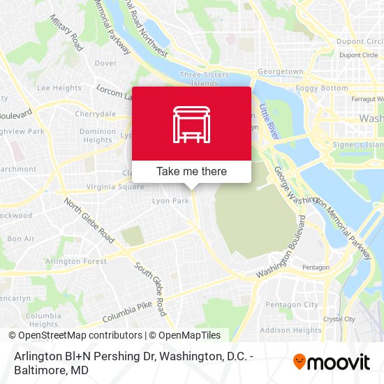 Mapa de Arlington Bl+N Pershing Dr