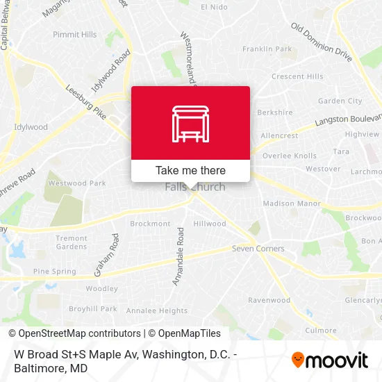 Mapa de W Broad St+S Maple Av