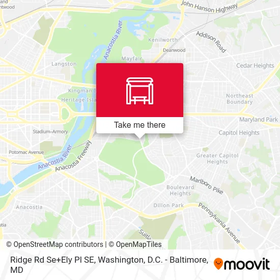 Ridge Rd Se+Ely Pl SE map