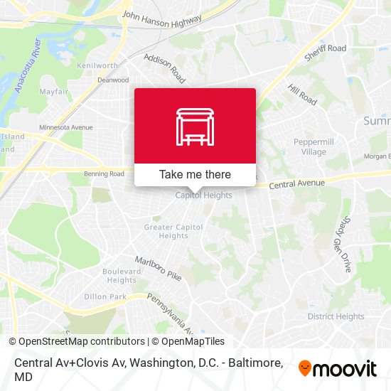 Central Av+Clovis Av map
