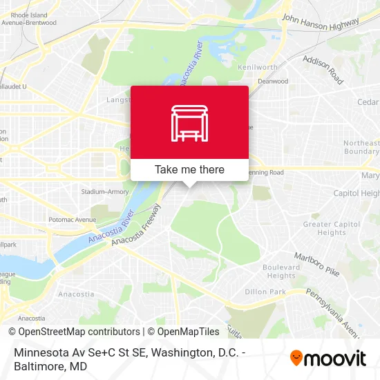 Minnesota Av Se+C St SE map