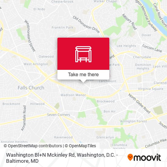Washington Bl+N Mckinley Rd map