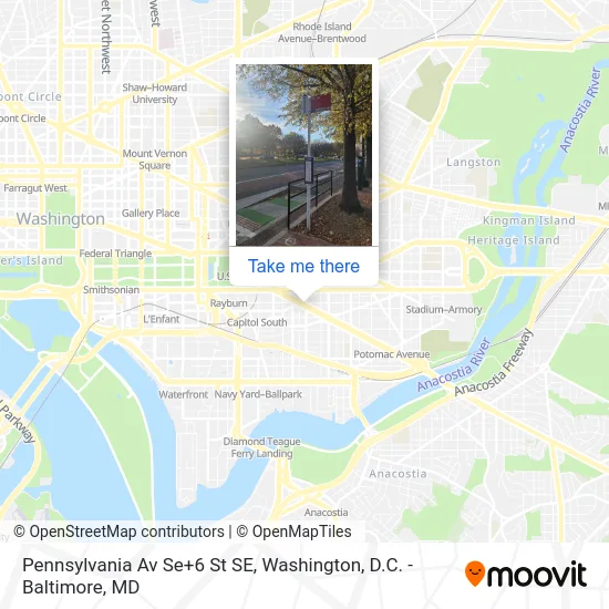 Pennsylvania Av Se+6 St SE map