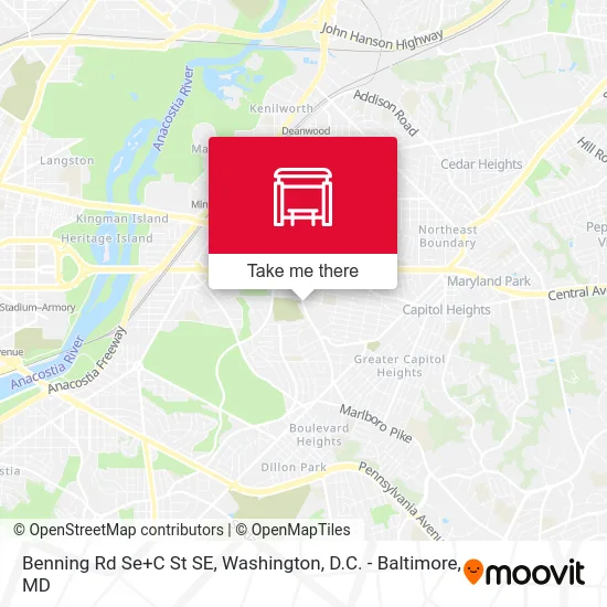 Benning Rd Se+C St SE map