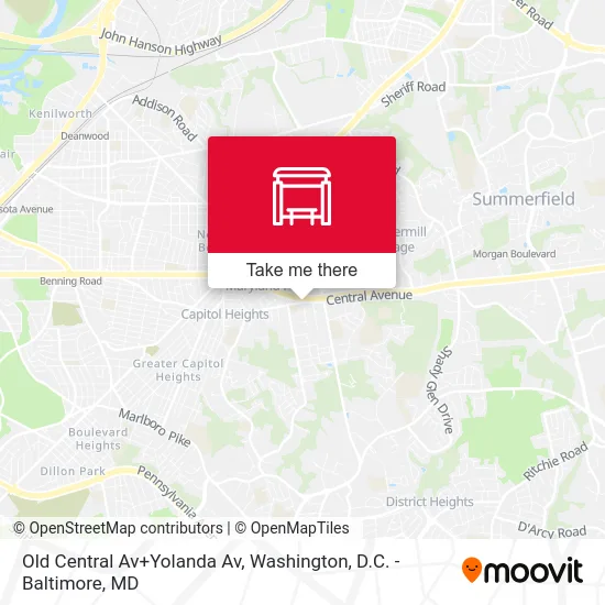 Old Central Av+Yolanda Av map