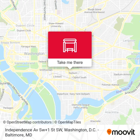 Independence Av Sw+1 St SW map
