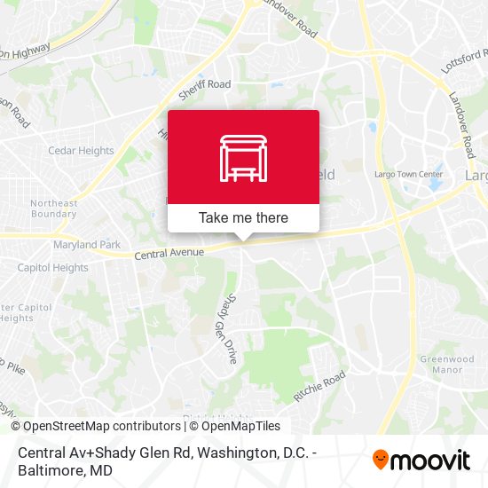 Mapa de Central Av+Shady Glen Rd