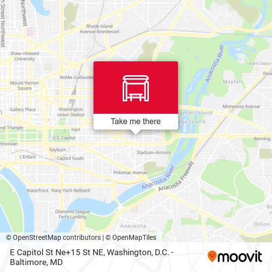 E Capitol St Ne+15 St NE map