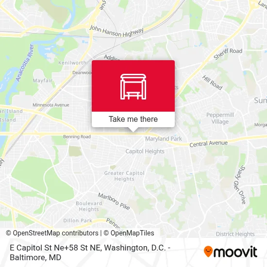 E Capitol St Ne+58 St NE map