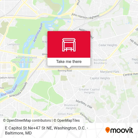 E Capitol St Ne+47 St NE map