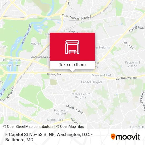 E Capitol St Ne+53 St NE map