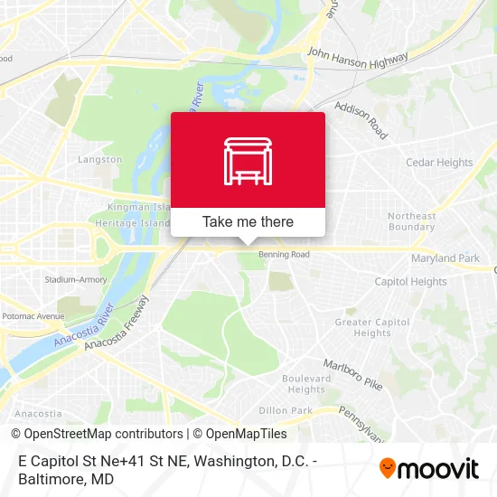 E Capitol St Ne+41 St NE map