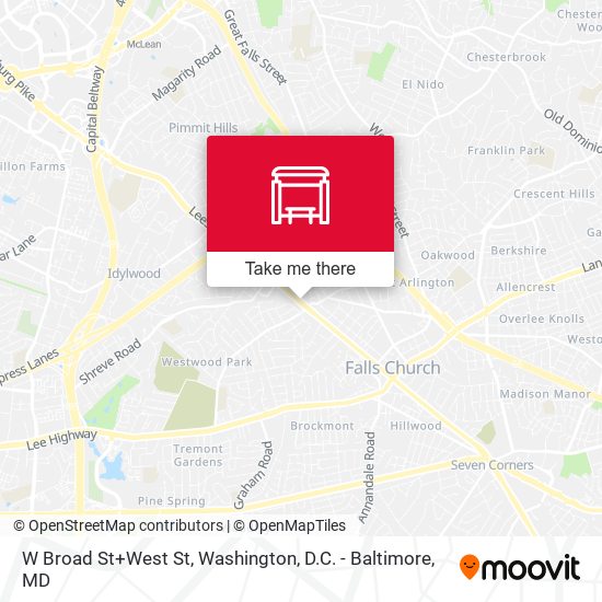 W Broad St+West St map