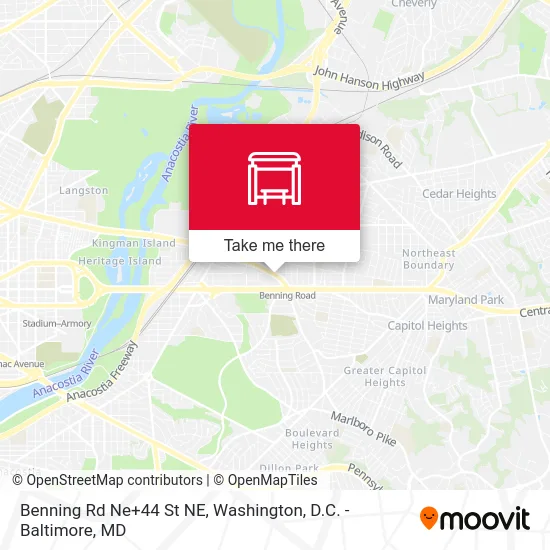 Benning Rd Ne+44 St NE map