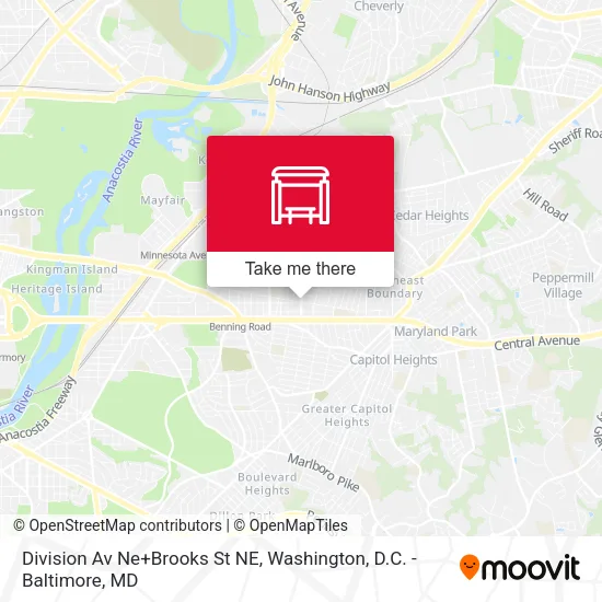 Division Av Ne+Brooks St NE map