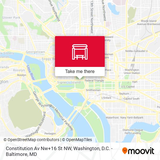 Mapa de Constitution Av Nw+16 St NW