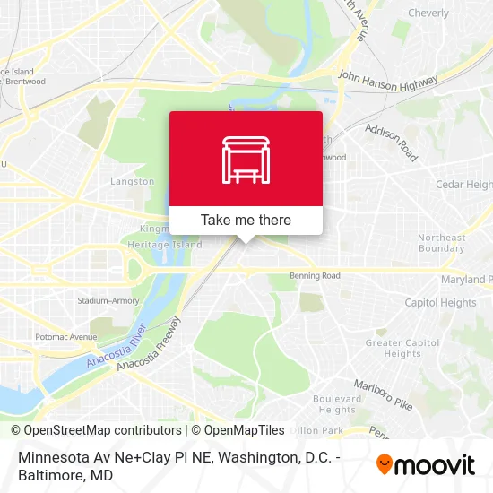 Minnesota Av Ne+Clay Pl NE map