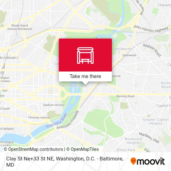 Clay St Ne+33 St NE map