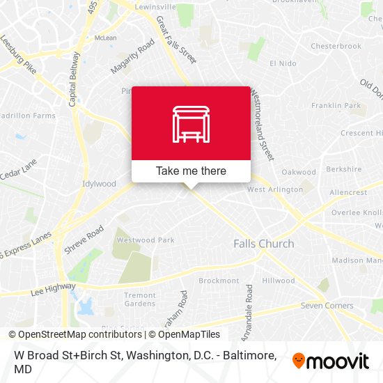 Mapa de W Broad St+Birch St