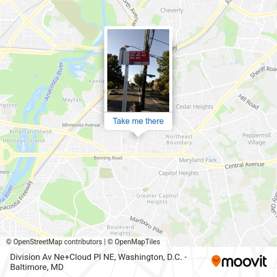 Division Av Ne+Cloud Pl NE map